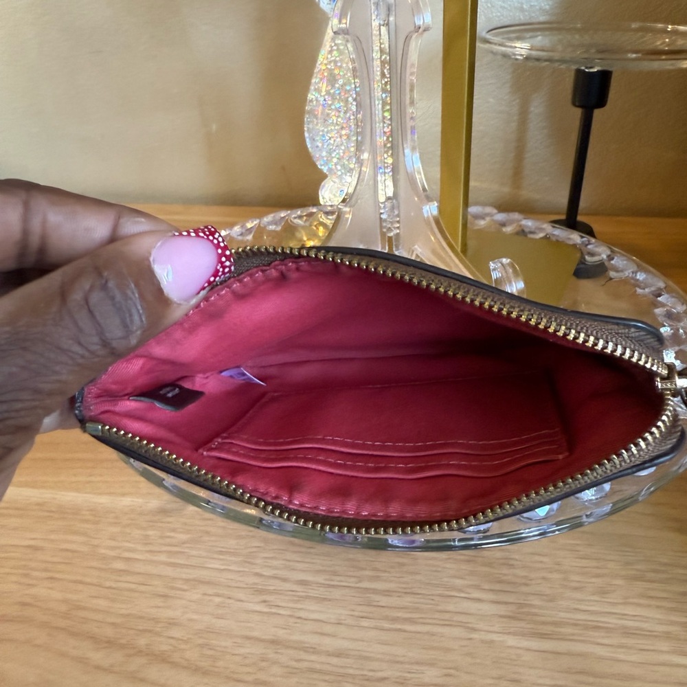 Coach Brown and Rose Color Wristlet EUC - Picture 4 of 7